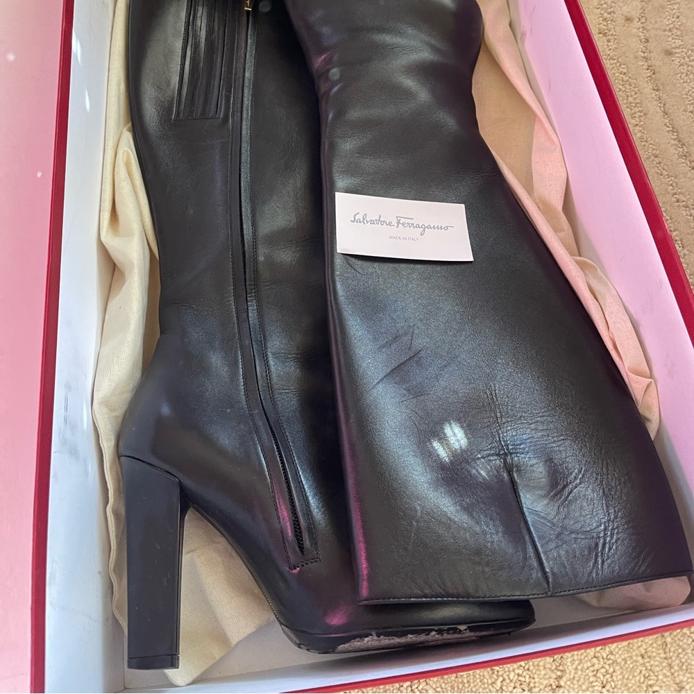 Auth Salvatore Ferragamo knee high boots Size 6 - Picture 5 of 11